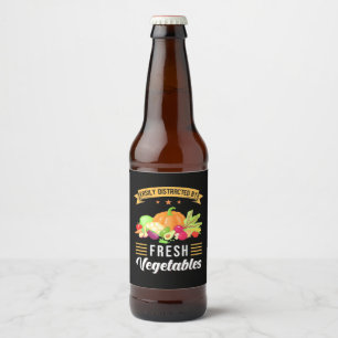 Gemakkelijk verstoord door verse groenten bier etiket