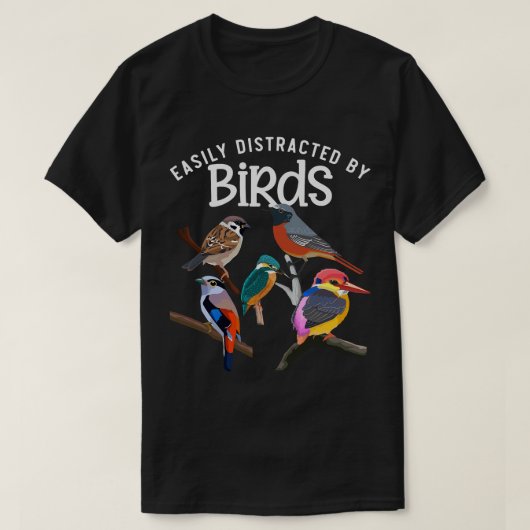 Gemakkelijk verstoord door vogelaars die vogelpest t-shirt (Design voorkant)