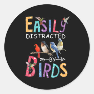 Gemakkelijk verstoord door vogels Funny Bird Ronde Sticker