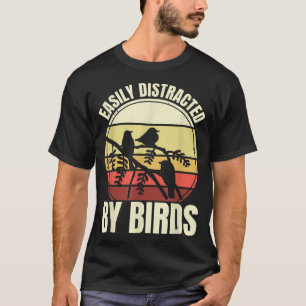 Gemakkelijk verstoord door vogels, vogelwateren en t-shirt