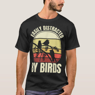 Gemakkelijk verstoord door vogels, vogelwateren en t-shirt