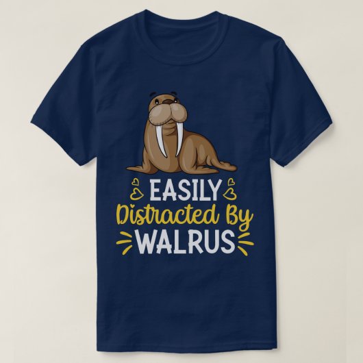 Gemakkelijk verstoord door Walrus T-shirt (Design voorkant)