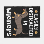 Gemakkelijk verstoord door Wieners Funny Dachshund Fleece Deken (Voorkant (Horizontaal))