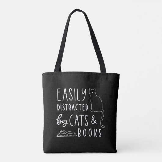 Gemakkelijk verstoorde kratten en boeken Funny Ca Tote Bag (Achterkant)