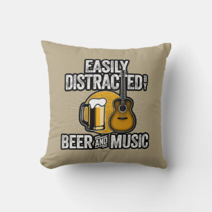 Gemakkelijk Vervormd door Beer en Muziek Sierkusse Kussen