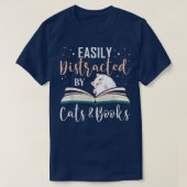 Gemakkelijk Vervormd door Katten en Boeken Kat & L T-shirt (Design voorkant)