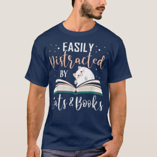 Gemakkelijk Vervormd door Katten en Boeken Kat & L T-shirt