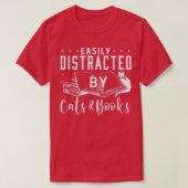 Gemakkelijk Vervormd door Katten en Boeken Kat & L T-shirt (Design voorkant)