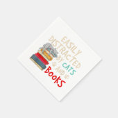 Gemakkelijk Vervormd door Katten en Boeken - Kat _ Servet (Hoek)