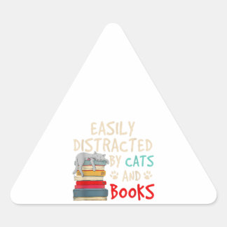 Gemakkelijk Vervormd door Katten en Boeken - Kat _ Sticker