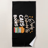 Gemakkelijk Vervormd door Katten en Boeken Strandlaken (Voorkant)