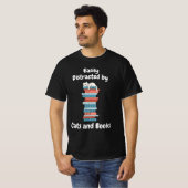 Gemakkelijk Vervormd door Katten en Boeken T-shirt (Voorkant volledig)