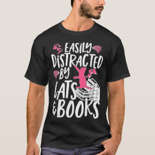 Gemakkelijk Vervormd door Katten en Boeken T-shirt