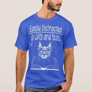 Gemakkelijk Vervormd door Katten en Boeken T-shirt