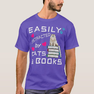 Gemakkelijk Vervormd door Katten en BoekenKat Boek T-shirt