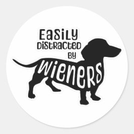 Gemakkelijk Vervormd door Wieners Ronde Sticker