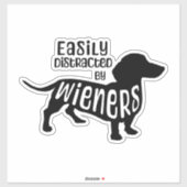Gemakkelijk Vervormd door Wieners Sticker (Vel)