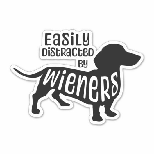 Gemakkelijk Vervormd door Wieners Sticker (Voorkant)