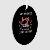 Gemakkelijk vervormde kantelmachines en naaimachin ornament (voorkant)