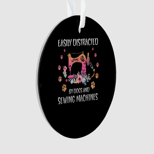 Gemakkelijk vervormde kantelmachines en naaimachin ornament (voorkant)