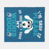 Gemakkelijk, zolang ik mijn Wiener Dog heb Fleece Deken (Voorkant (Horizontaal))