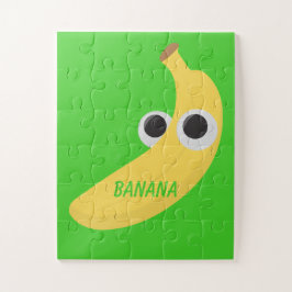 Gemakkelijke banaan met Goofy Eyes Puzzle Legpuzzel
