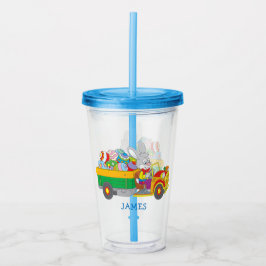 Gemakkelijke Bunny Delivery Truck Persoonlijke naa Acryl Drinkbeker