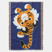 Gemakkelijke Cartoon Tiger Deken (Voorkant Verticaal)