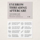 Gemakkelijke Eyebrow Threading Aftercare Kaart (Voorkant /achterkant)