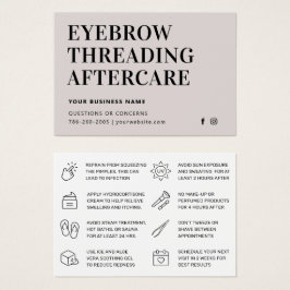 Gemakkelijke Eyebrow Threading Aftercare Kaart