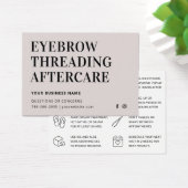 Gemakkelijke Eyebrow Threading Aftercare Kaart (Bureau)