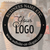 Gemakkelijke logo vervanging & aanpasbare tekst |  raamsticker