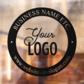 Gemakkelijke logo vervanging & aanpasbare tekst |  raamsticker (Vel 2)