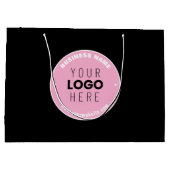 Gemakkelijke logo-vervanging & bewerkbare tekst |  groot cadeauzakje (Achterkant)