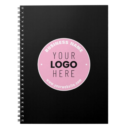 Gemakkelijke logo-vervanging & bewerkbare tekst |  notitieboek (Voorkant)