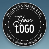 Gemakkelijke logo-vervanging en aanpasbare tekst | raamsticker