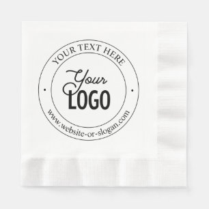 Gemakkelijke logo-vervanging en aanpasbare tekst servet