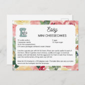 Gemakkelijke Mini Cheesecake Briefkaart (Voorkant / Achterkant)