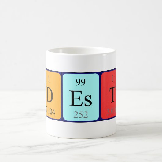 Gemakkelijke periodieke lijstnaam mok (Center)