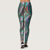 Gemakkelijke psychedelische houtachtige textuur, d leggings (Achterkant)