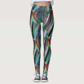 Gemakkelijke psychedelische houtachtige textuur, d leggings (Voorkant)