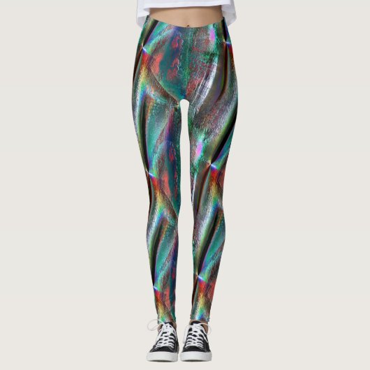 Gemakkelijke psychedelische houtachtige textuur, d leggings (Voorkant)