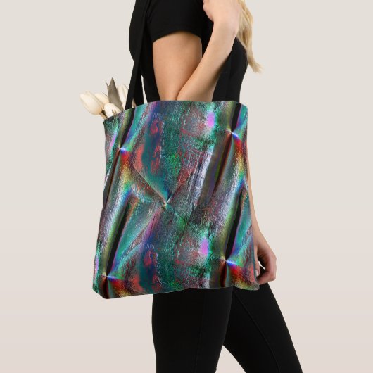 Gemakkelijke psychedelische houtachtige textuur, d tote bag (Dichtbij)