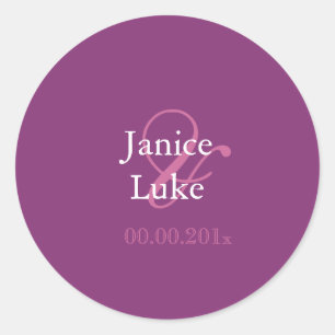 Gemakkelijke Sjabloon stickers/paarse/mangosteen Ronde Sticker