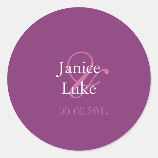 Gemakkelijke Sjabloon stickers/paarse/mangosteen Ronde Sticker (Voorkant)