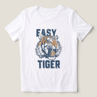Gemakkelijke Tijger Grappige Uitdrukking Wilde Die Tri-Blend Shirt
