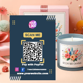 Gemakkelijker betaling van Navy Modern Reclamebord Met Voetstuk