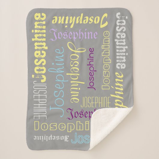 Gemakshalve Zachte & Warm Persoonlijke naamgreep Sherpa Deken (Voorkant)