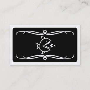 gemalen vis eet vis (aanpasbare kleur) visitekaartje