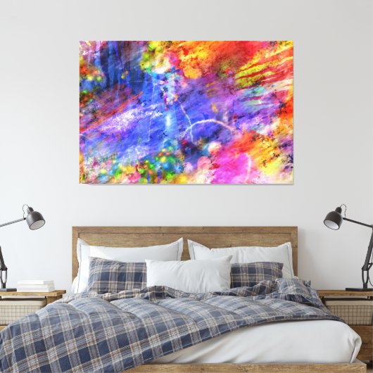 gemalte Farbenkunst mit magischer Ader  Canvas Afdruk (Insitu (Slaapkamer))